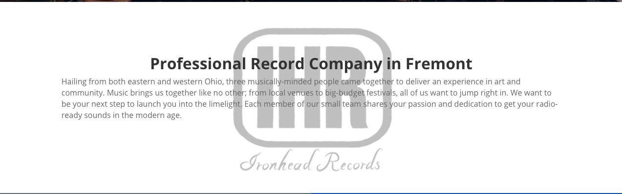 record label website design wordpress