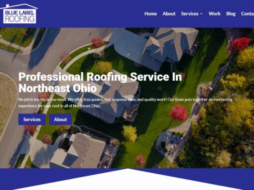 Blue Label Roofing Website