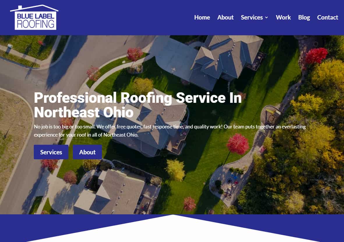 roofing web design